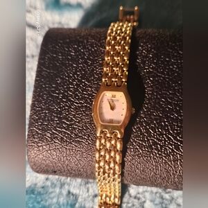 Wittanauer Made By Longines Elegant Gold Women's Watch With Mop Dial